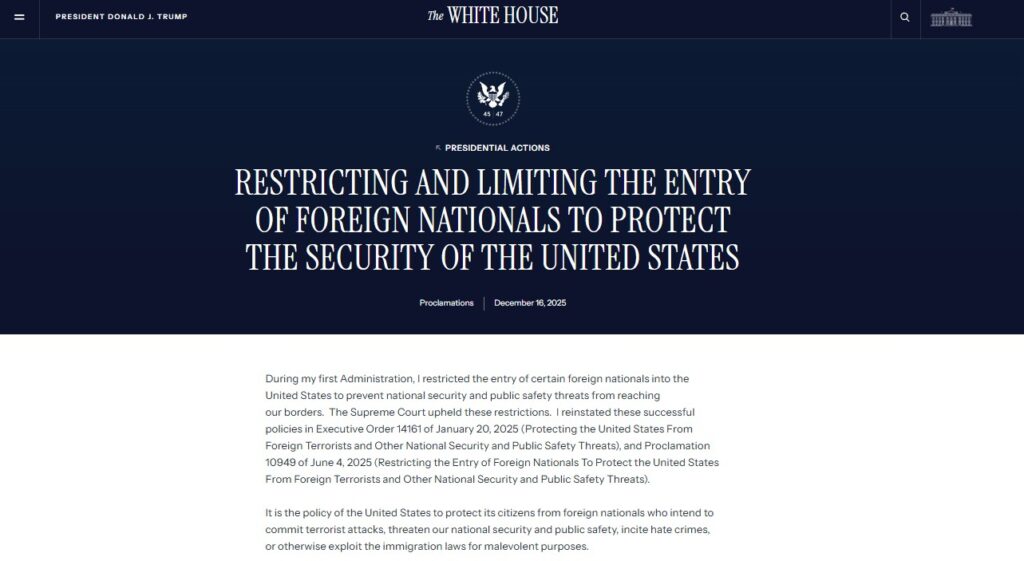 Trump amplía restricciones de viaje: ya son 39 los países afectados